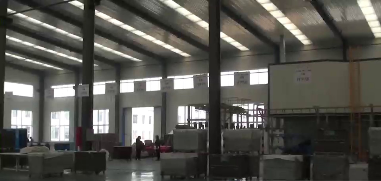 Finished cabinet warehouse, large clear span